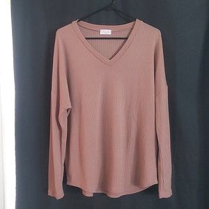 Pink Lily V-Neck Top